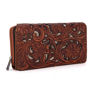 Floral Tooled Wallet