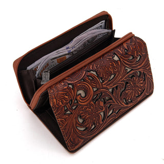 Floral Tooled Wallet