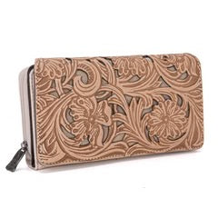 Floral Tooled Wallet