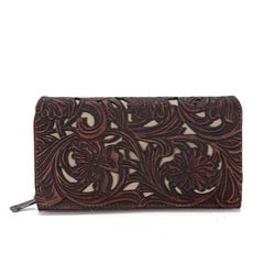 Floral Tooled Wallet