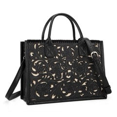 Floral Tooled Tote/Crossbody